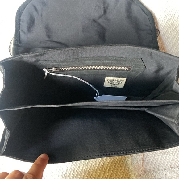 Embroidered Suede Fringe Clutch - Picture 5 of 11